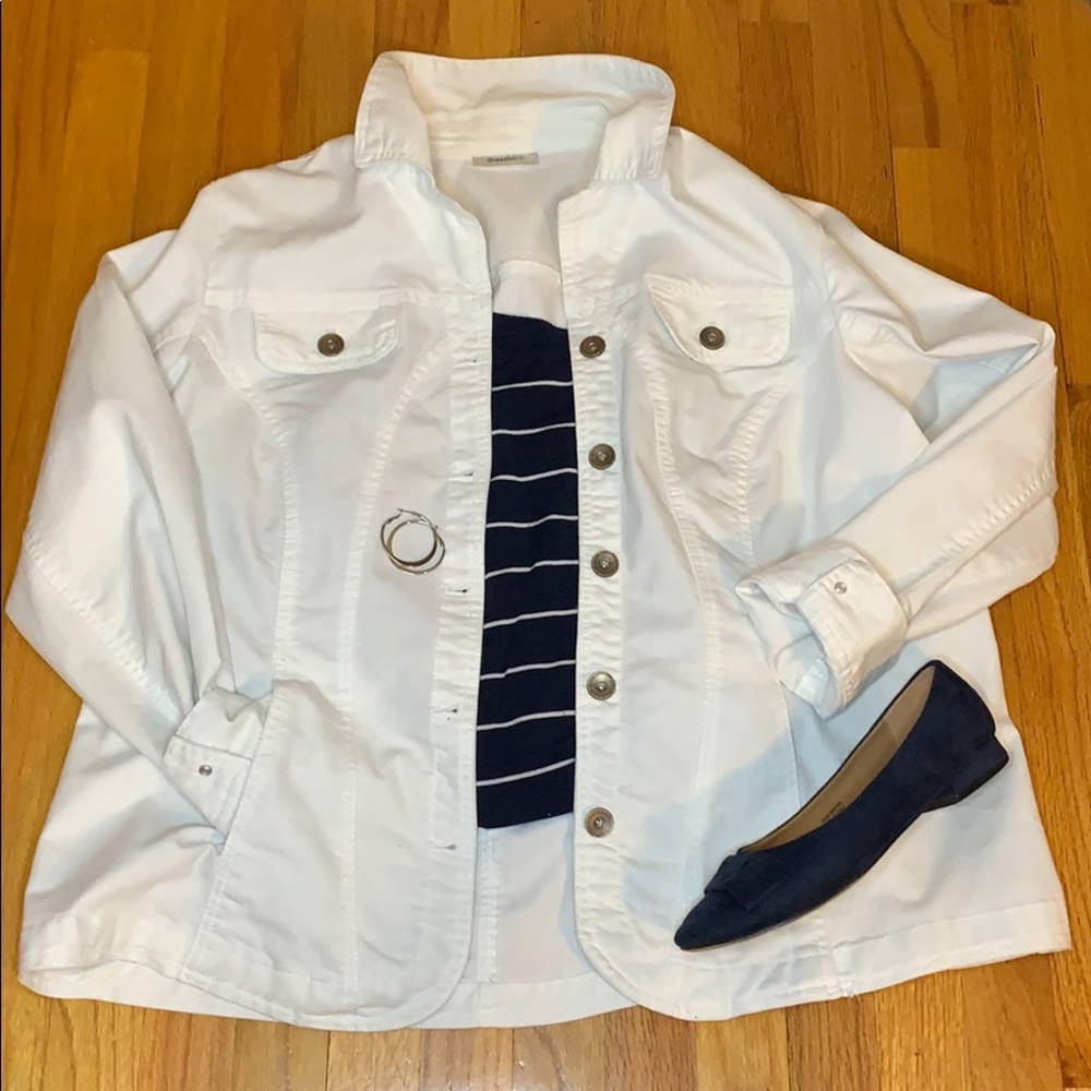 White Cotton Jacket - Picture 3 of 11